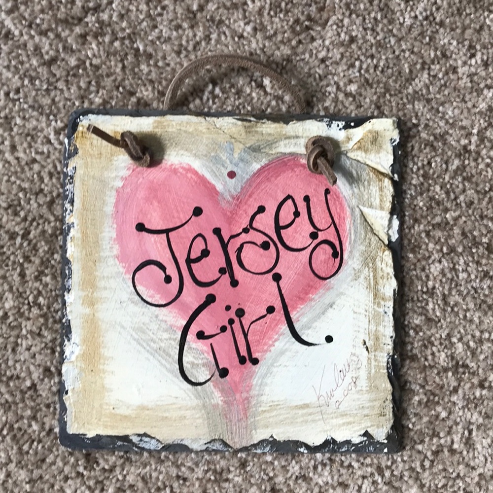 Jersey girl wall hanging